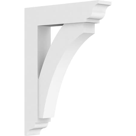 Ekena Millwork Standard Thorton Architectural Grade PVC Bracket with Traditional Ends, 3"W x 18"D x 24"H BKTP03X18X24THR01